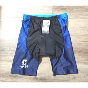 Weimostar Size 2XL Cycling Padded Quick Drying Shorts Neon Blue And Black